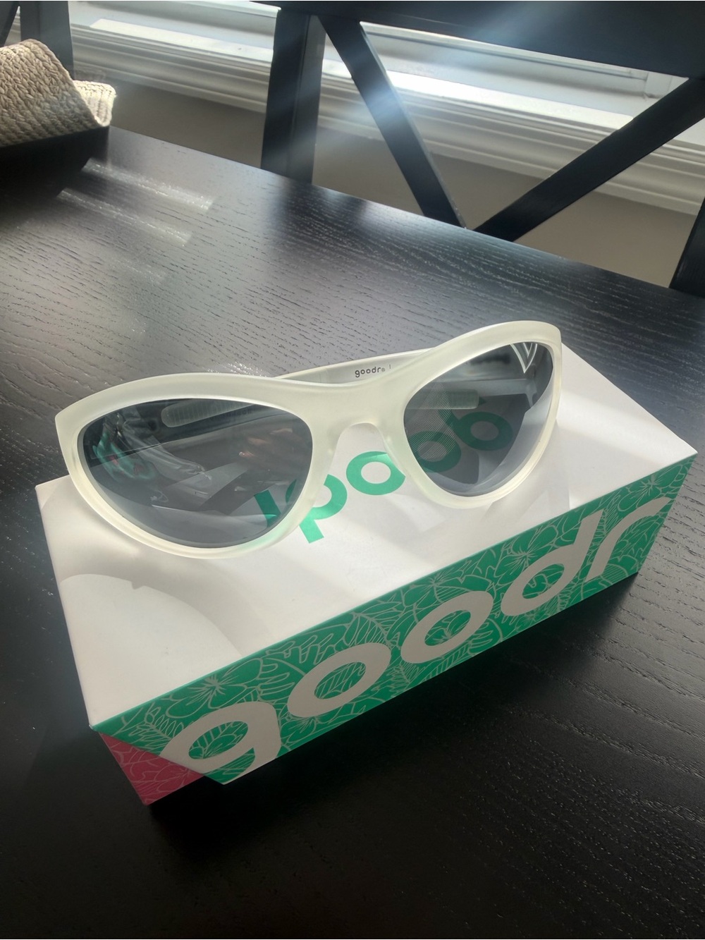 Goodr White Cat-Eye Sunglasses - Polarized Retro Fashion Shades